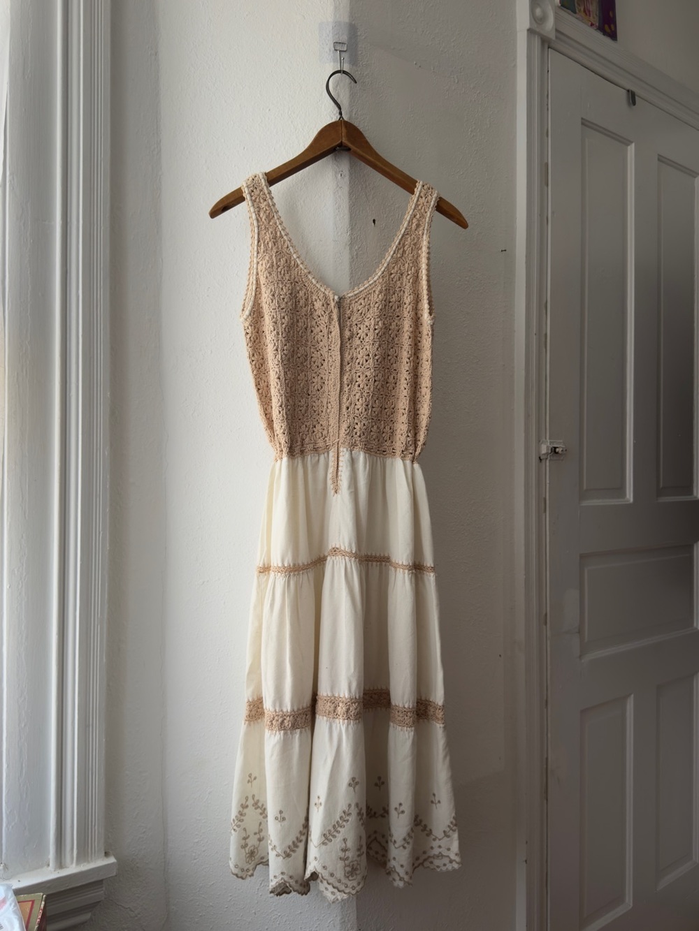 Vintage 70s handmade prairie dress small - Picture 4 of 11